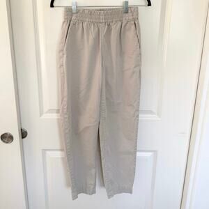 Everlane Beige Elastic Waist Trousers